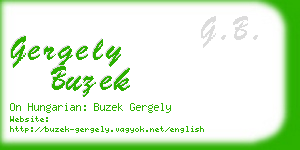 gergely buzek business card